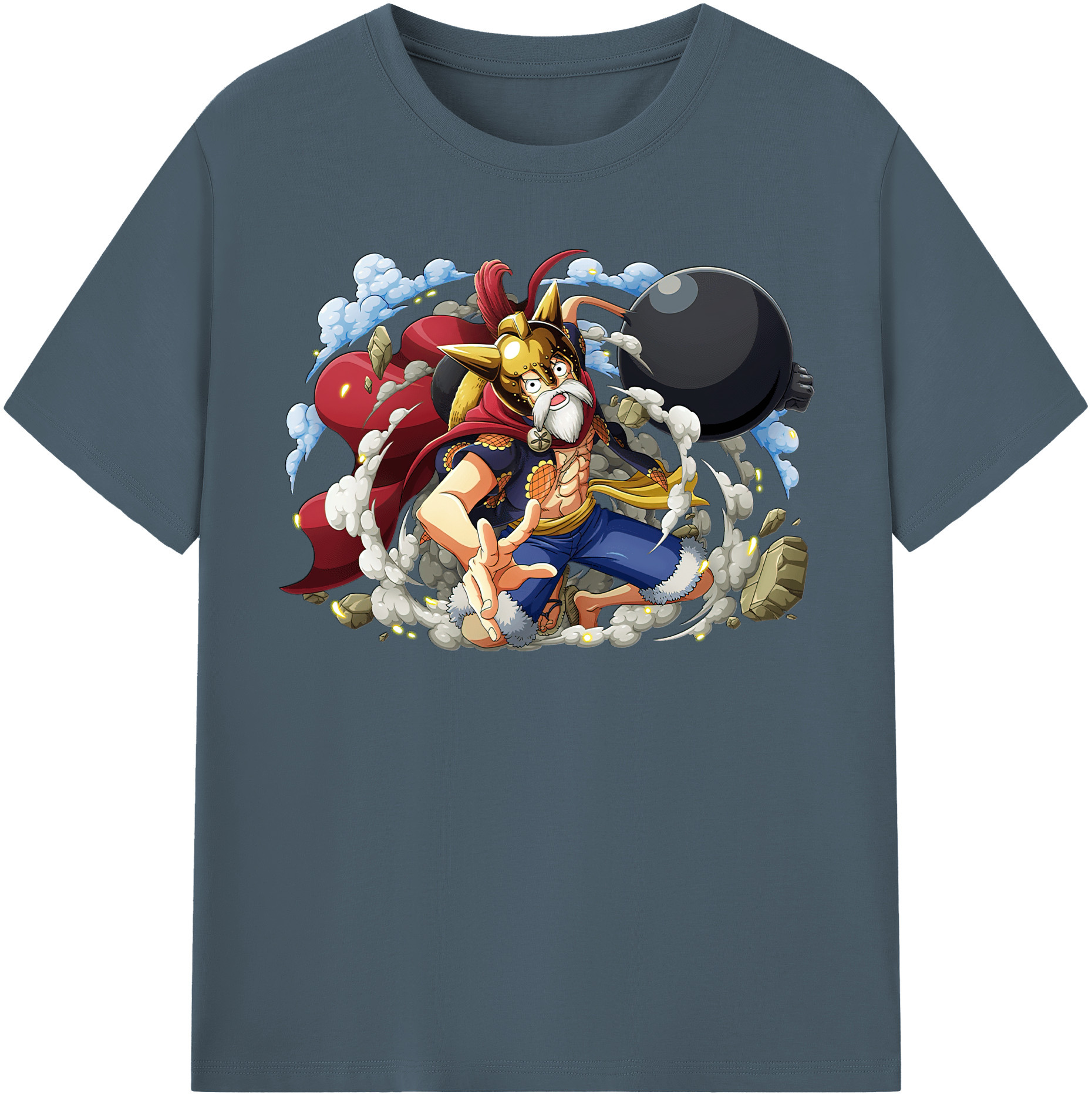 ワンピース モンキー・D・ルフィ ONE PIECE Monkey D. Luffy 綿100％半袖Tシャツ（フロントプリント）